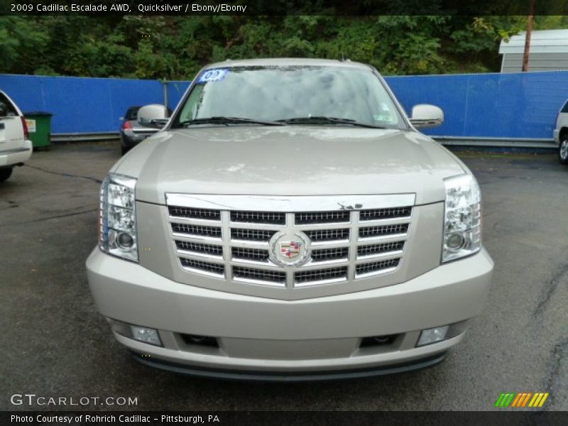 Quicksilver / Ebony/Ebony 2009 Cadillac Escalade AWD