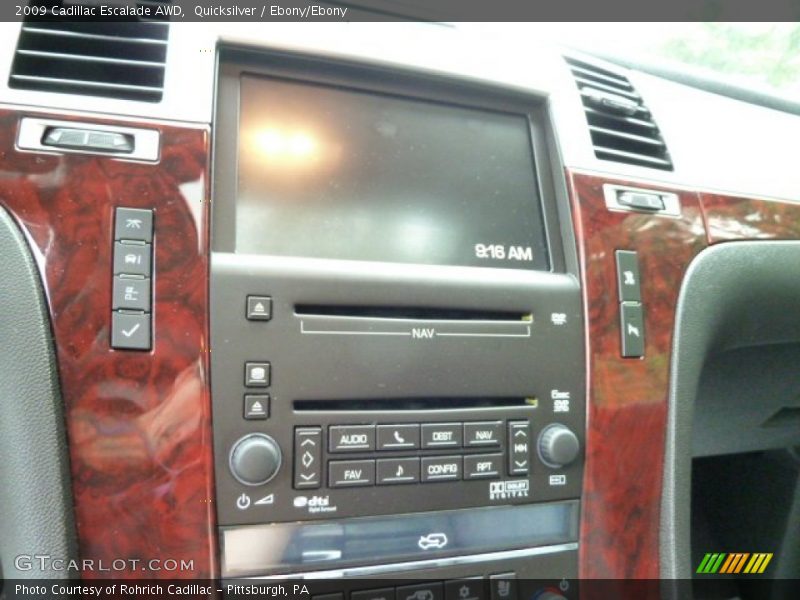 Quicksilver / Ebony/Ebony 2009 Cadillac Escalade AWD