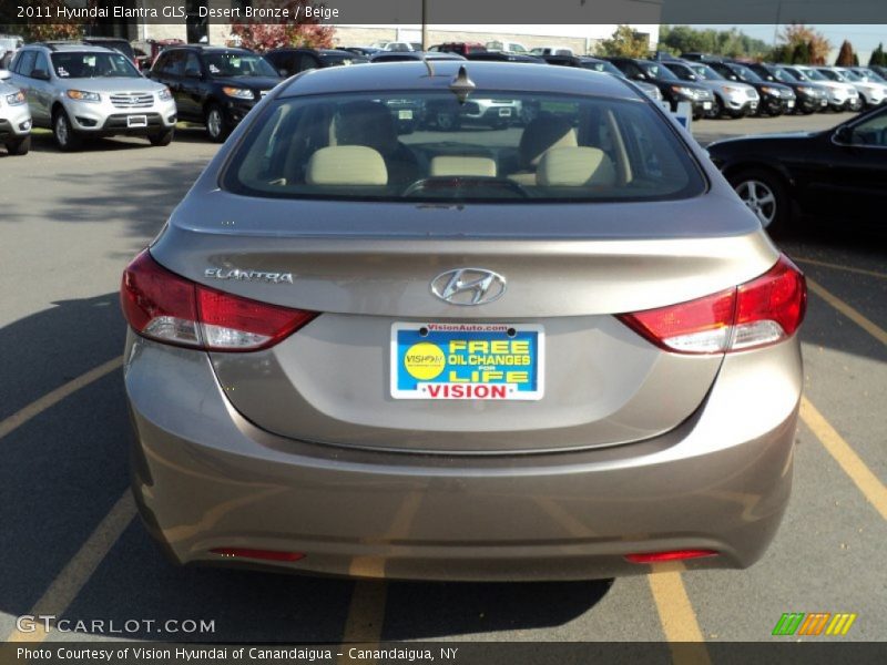 Desert Bronze / Beige 2011 Hyundai Elantra GLS