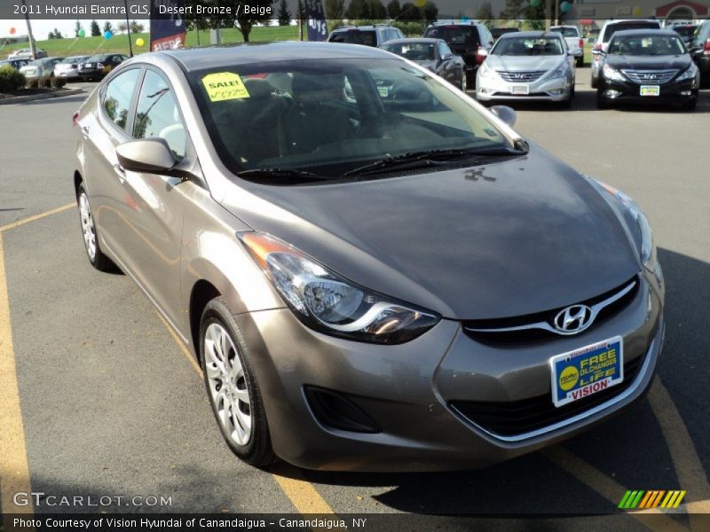 Desert Bronze / Beige 2011 Hyundai Elantra GLS