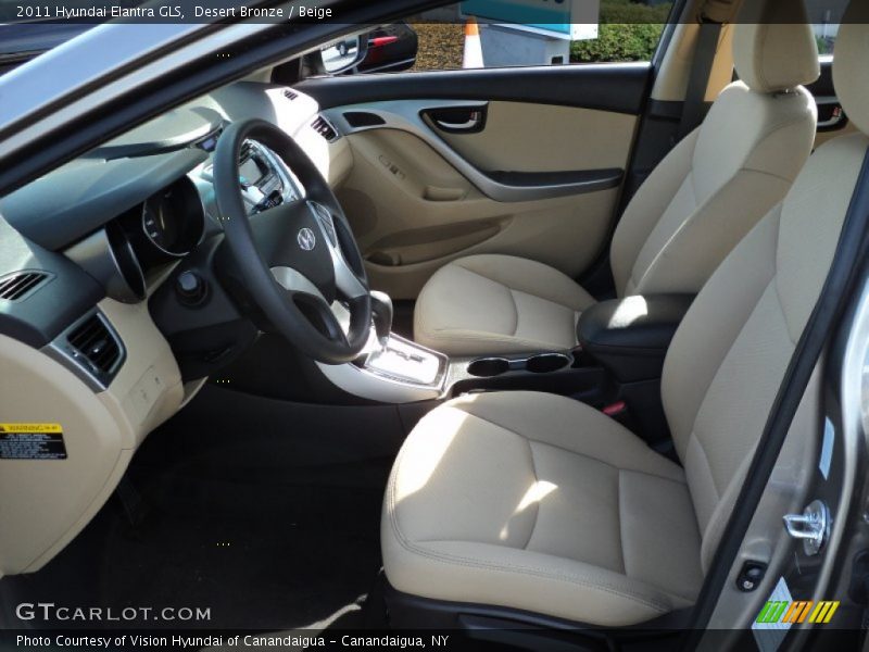 Desert Bronze / Beige 2011 Hyundai Elantra GLS