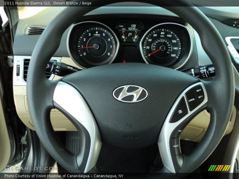 Desert Bronze / Beige 2011 Hyundai Elantra GLS