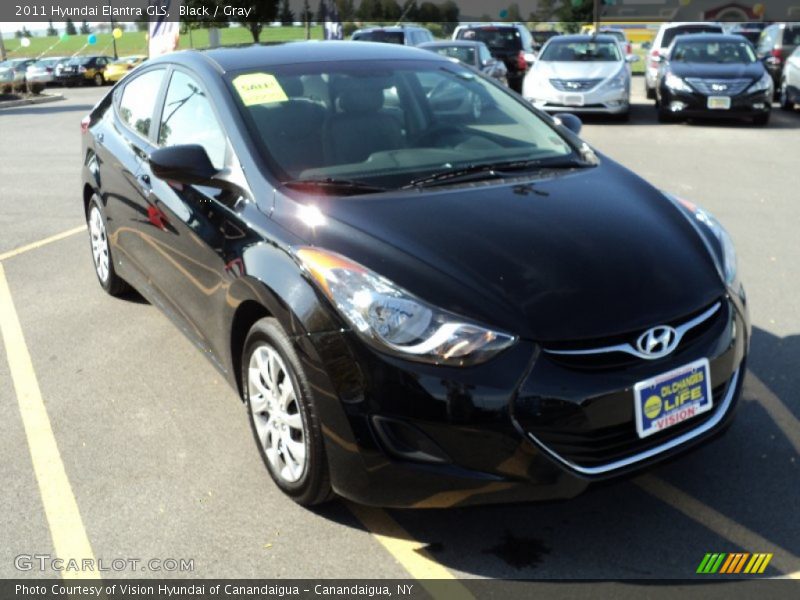 Black / Gray 2011 Hyundai Elantra GLS