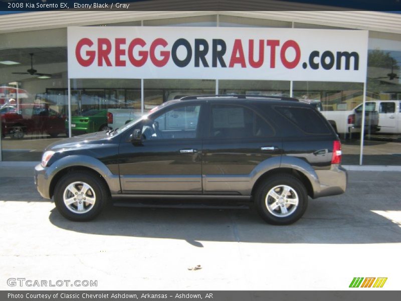 Ebony Black / Gray 2008 Kia Sorento EX