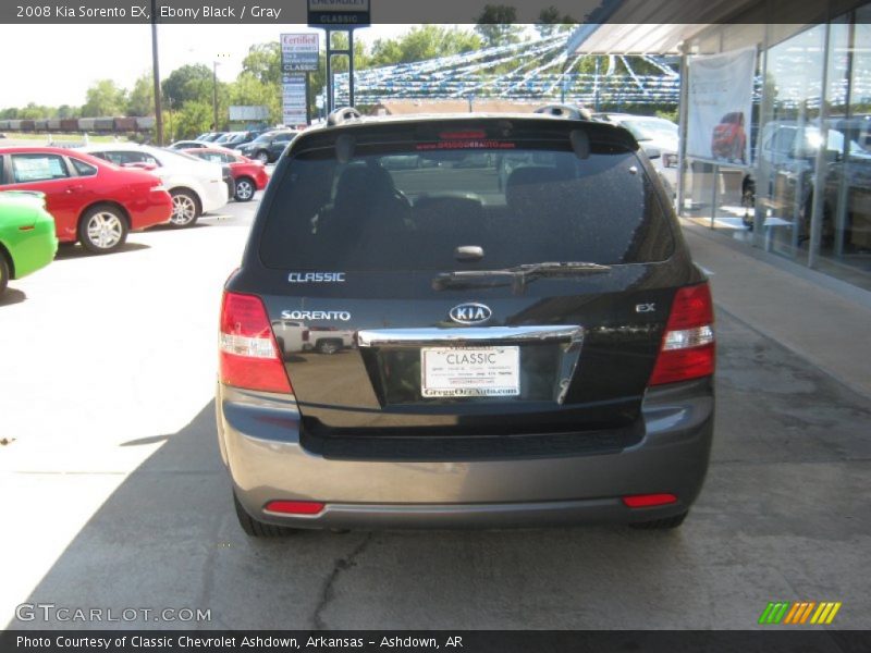 Ebony Black / Gray 2008 Kia Sorento EX