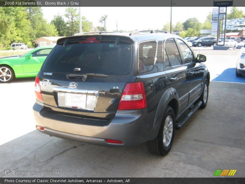 Ebony Black / Gray 2008 Kia Sorento EX