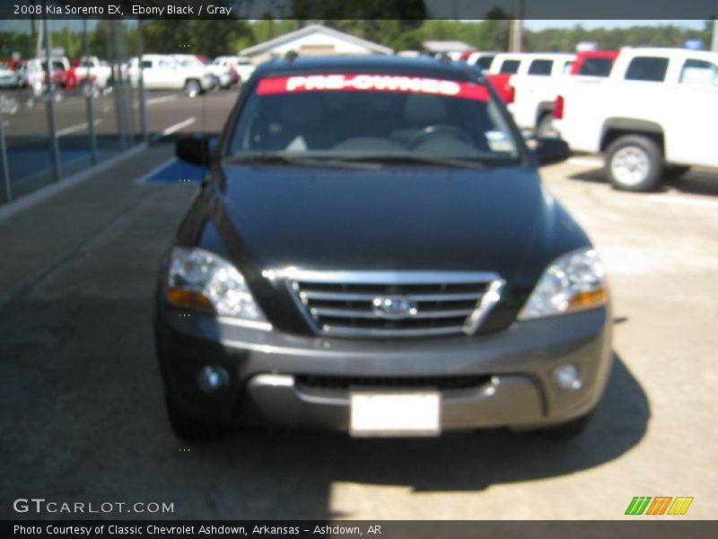 Ebony Black / Gray 2008 Kia Sorento EX