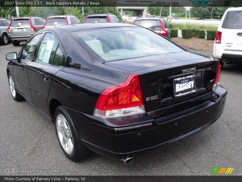 Black Sapphire Metallic / Beige 2007 Volvo S60 2.5T