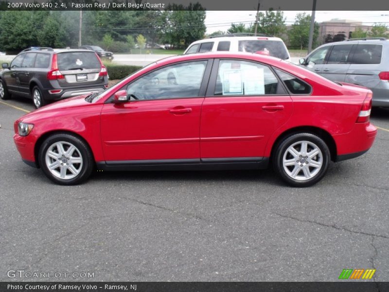 Passion Red / Dark Beige/Quartz 2007 Volvo S40 2.4i