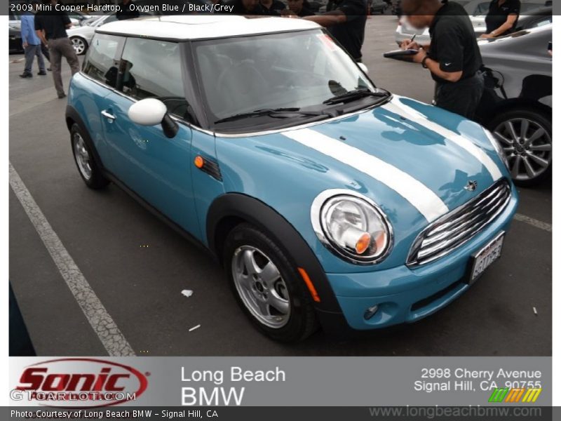 Oxygen Blue / Black/Grey 2009 Mini Cooper Hardtop
