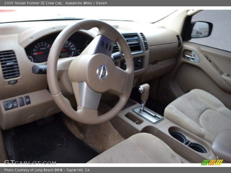 Avalanche White / Desert 2005 Nissan Frontier SE Crew Cab