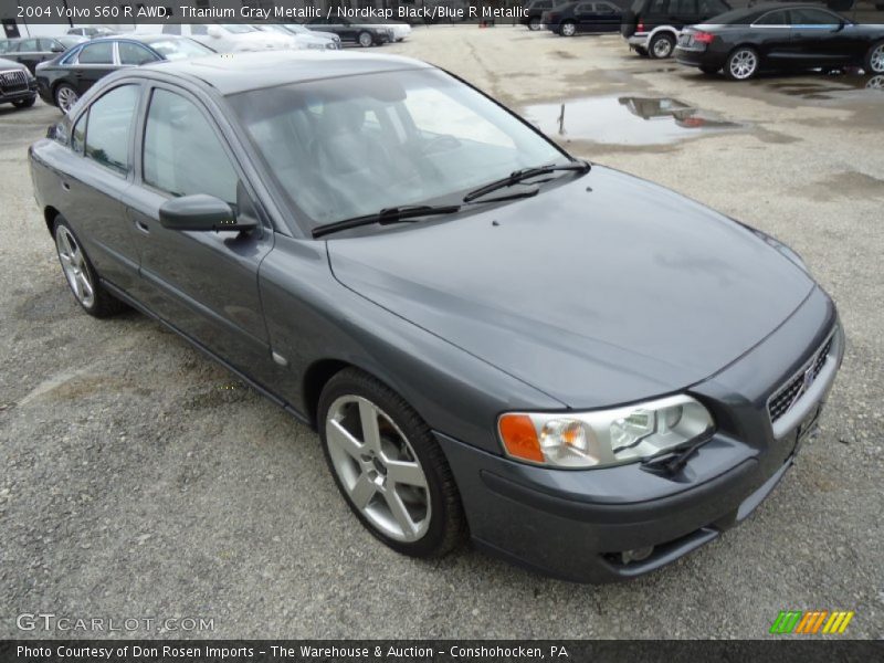 Titanium Gray Metallic / Nordkap Black/Blue R Metallic 2004 Volvo S60 R AWD