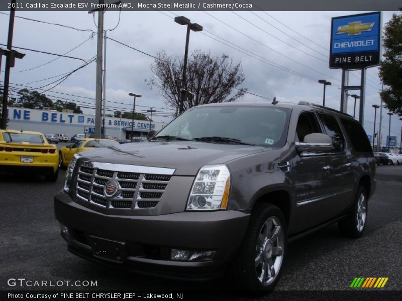 Mocha Steel Metallic / Cashmere/Cocoa 2011 Cadillac Escalade ESV Premium AWD