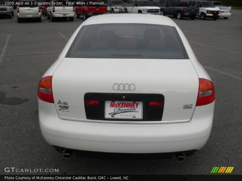 Polar White / Platinum 2003 Audi A6 3.0 quattro Sedan