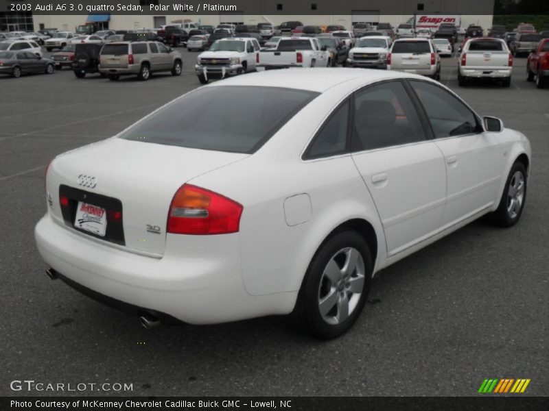 Polar White / Platinum 2003 Audi A6 3.0 quattro Sedan