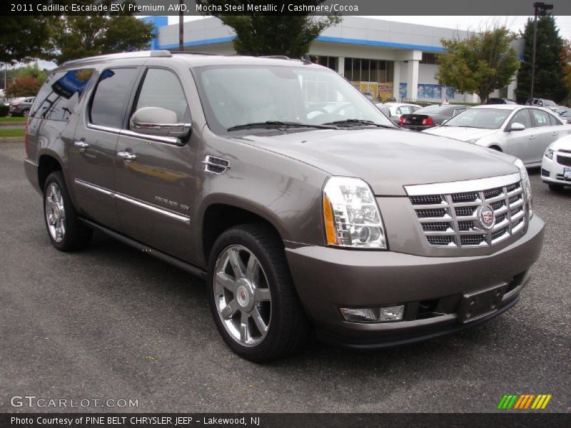 Mocha Steel Metallic / Cashmere/Cocoa 2011 Cadillac Escalade ESV Premium AWD