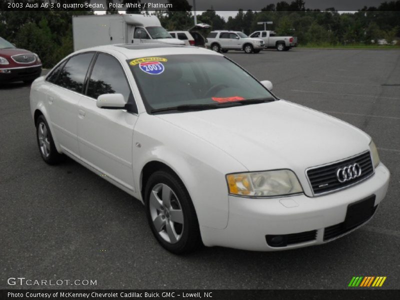 Polar White / Platinum 2003 Audi A6 3.0 quattro Sedan