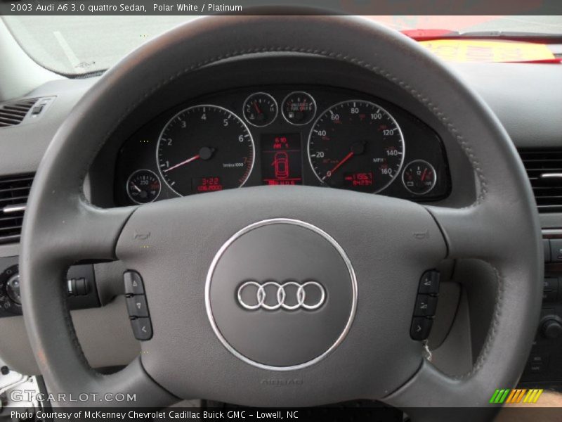 Polar White / Platinum 2003 Audi A6 3.0 quattro Sedan
