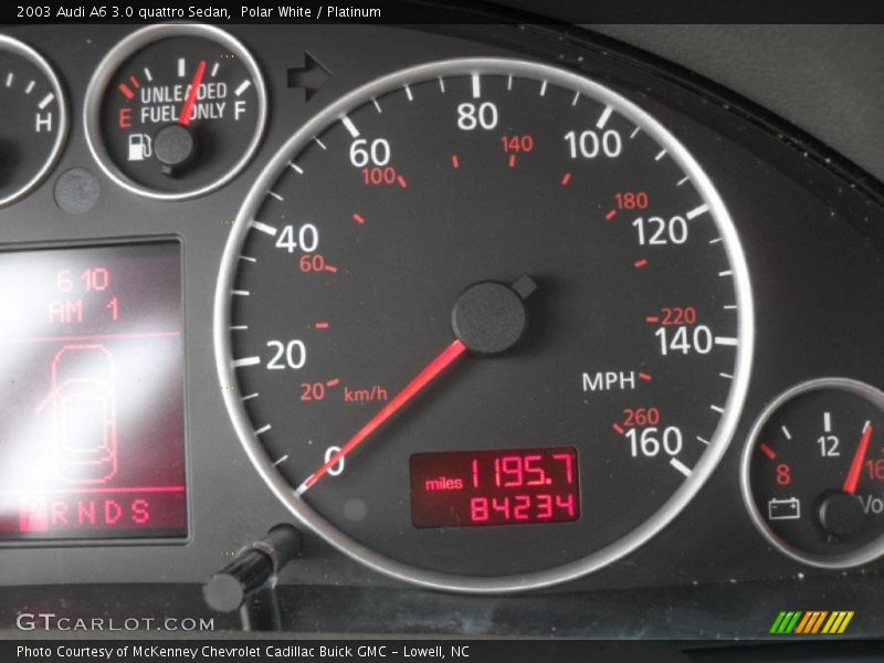 Polar White / Platinum 2003 Audi A6 3.0 quattro Sedan