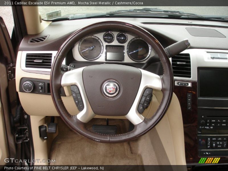 Mocha Steel Metallic / Cashmere/Cocoa 2011 Cadillac Escalade ESV Premium AWD