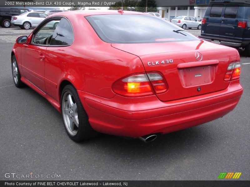 Magma Red / Oyster 2002 Mercedes-Benz CLK 430 Coupe