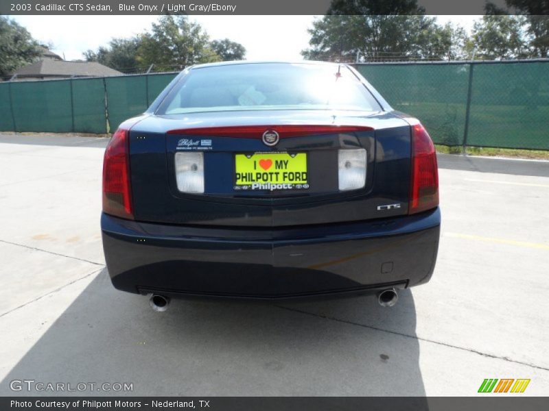 Blue Onyx / Light Gray/Ebony 2003 Cadillac CTS Sedan