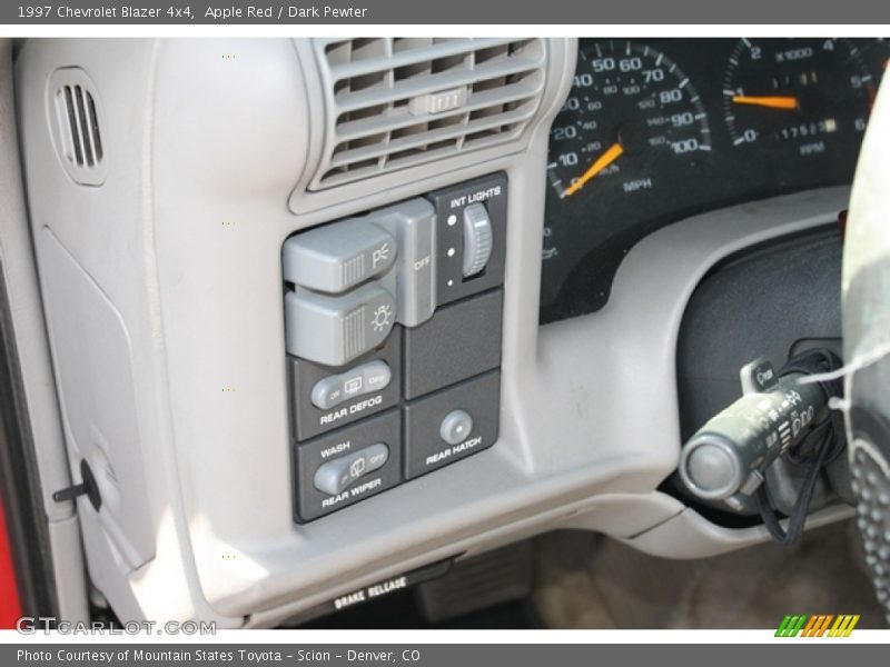 Controls of 1997 Blazer 4x4
