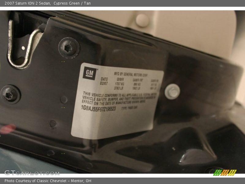 Cypress Green / Tan 2007 Saturn ION 2 Sedan