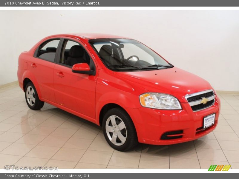 Victory Red / Charcoal 2010 Chevrolet Aveo LT Sedan