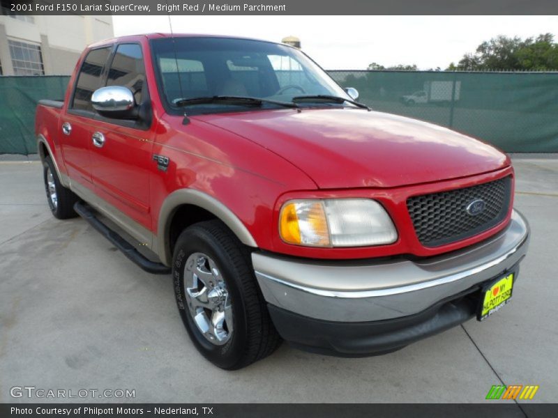 Bright Red / Medium Parchment 2001 Ford F150 Lariat SuperCrew