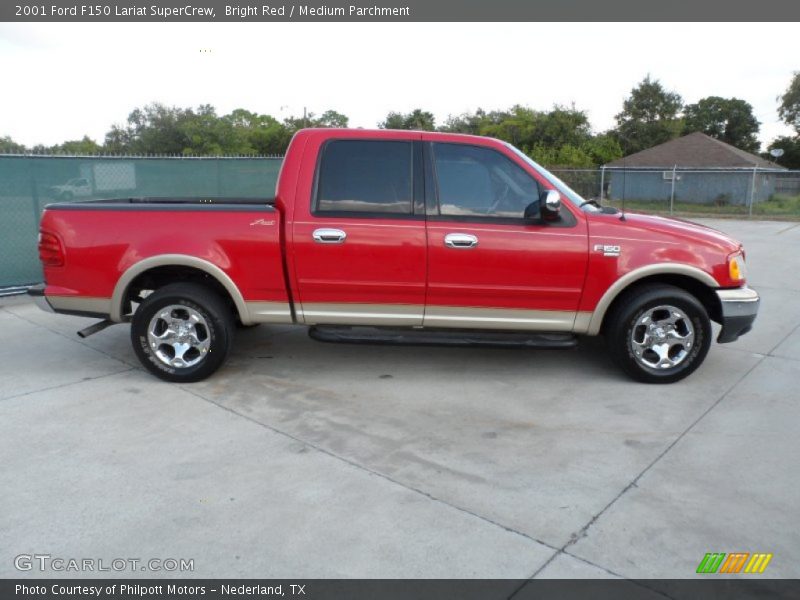 Bright Red / Medium Parchment 2001 Ford F150 Lariat SuperCrew