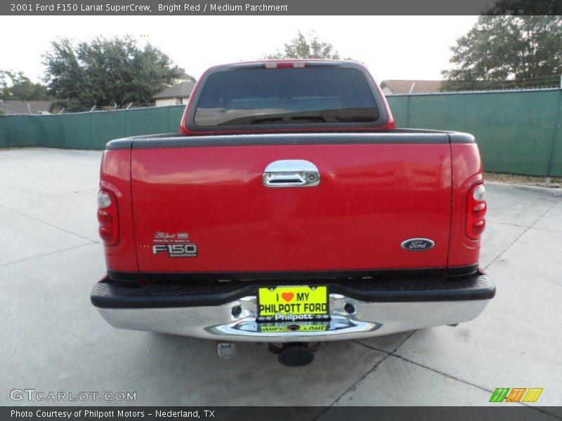 Bright Red / Medium Parchment 2001 Ford F150 Lariat SuperCrew