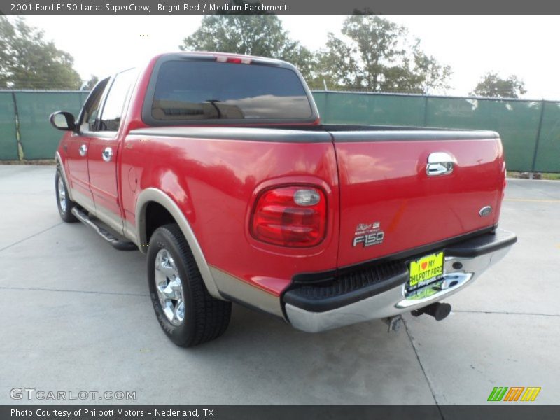 Bright Red / Medium Parchment 2001 Ford F150 Lariat SuperCrew