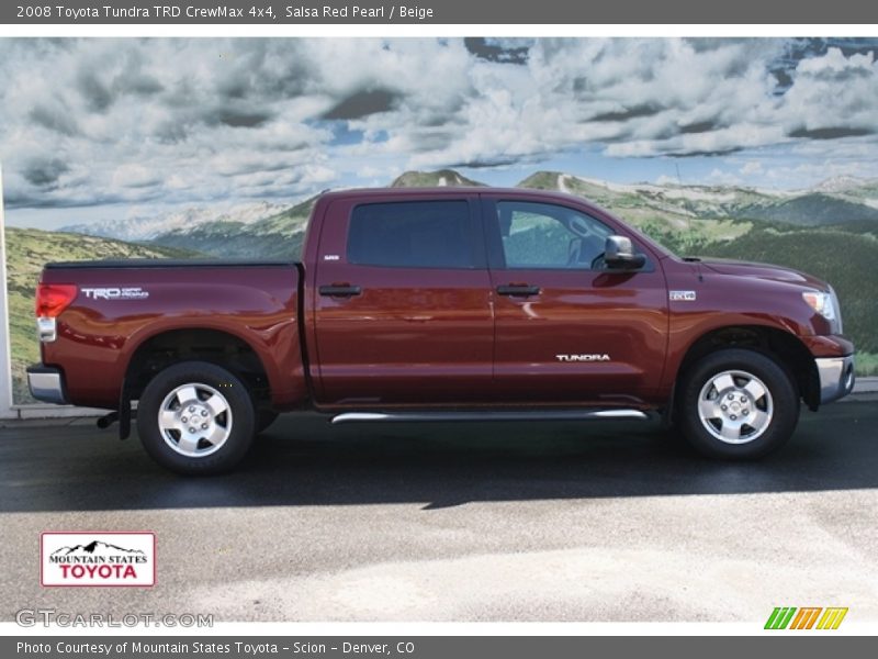 Salsa Red Pearl / Beige 2008 Toyota Tundra TRD CrewMax 4x4