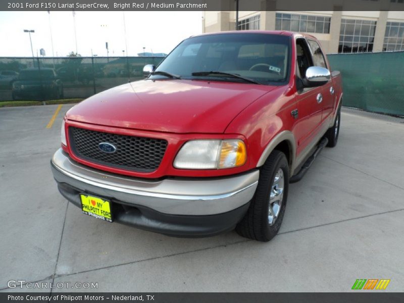 Bright Red / Medium Parchment 2001 Ford F150 Lariat SuperCrew