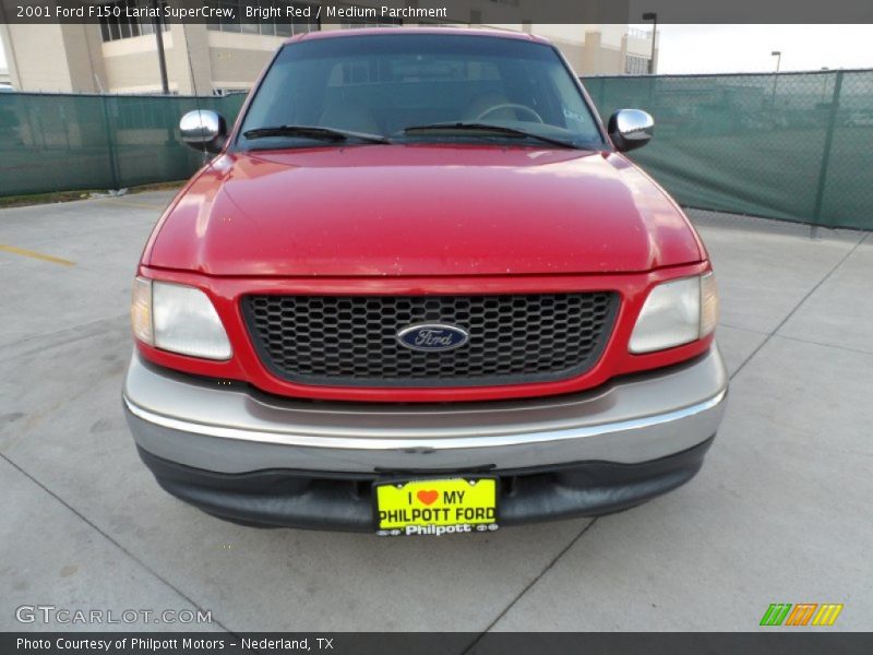 Bright Red / Medium Parchment 2001 Ford F150 Lariat SuperCrew