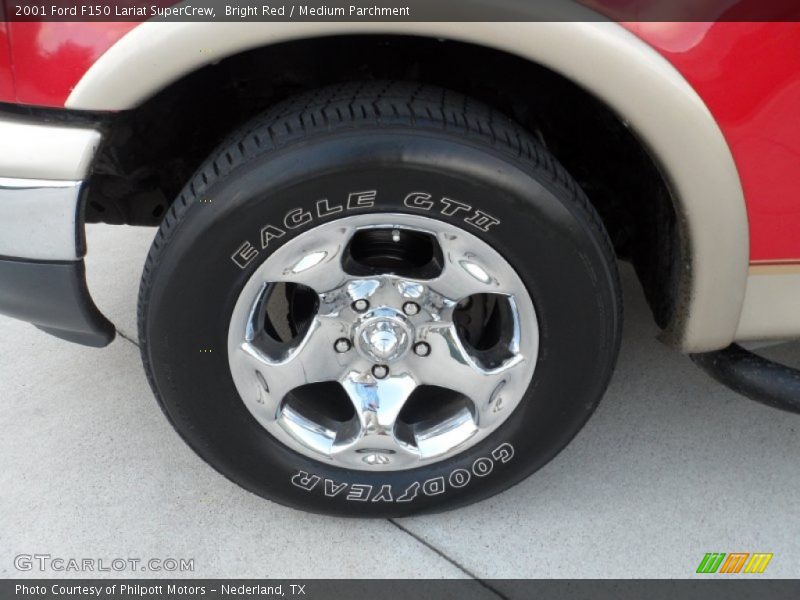 Bright Red / Medium Parchment 2001 Ford F150 Lariat SuperCrew