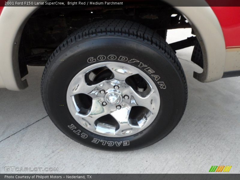 Bright Red / Medium Parchment 2001 Ford F150 Lariat SuperCrew