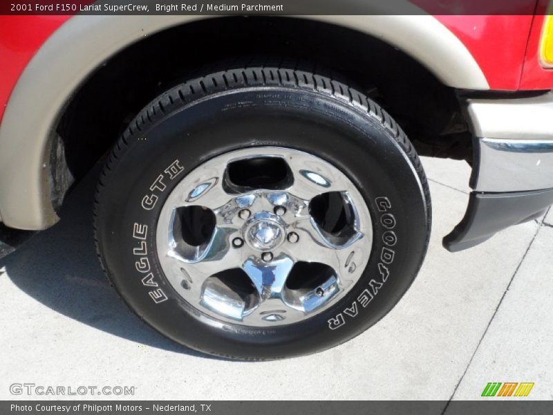 Bright Red / Medium Parchment 2001 Ford F150 Lariat SuperCrew