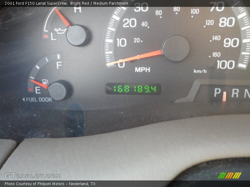 Bright Red / Medium Parchment 2001 Ford F150 Lariat SuperCrew