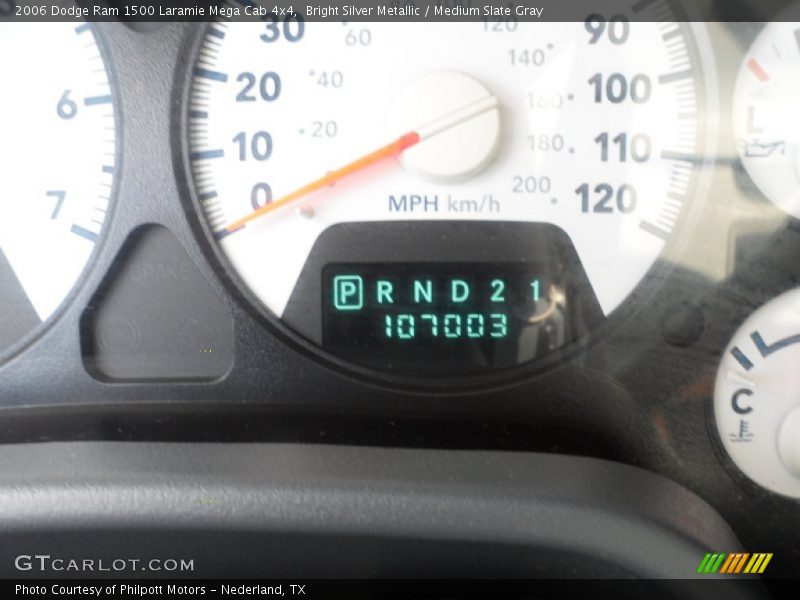 Bright Silver Metallic / Medium Slate Gray 2006 Dodge Ram 1500 Laramie Mega Cab 4x4
