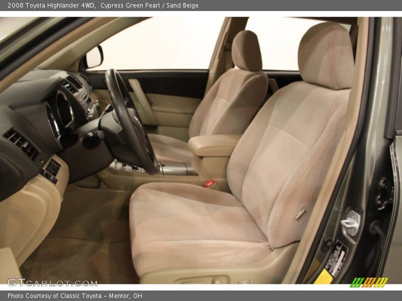 Cypress Green Pearl / Sand Beige 2008 Toyota Highlander 4WD