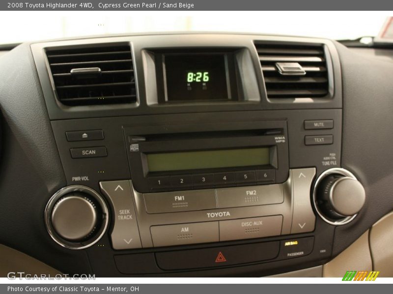 Cypress Green Pearl / Sand Beige 2008 Toyota Highlander 4WD