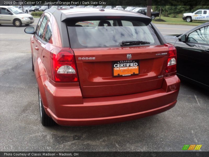 Sunburst Orange Pearl / Dark Slate Gray 2009 Dodge Caliber SXT