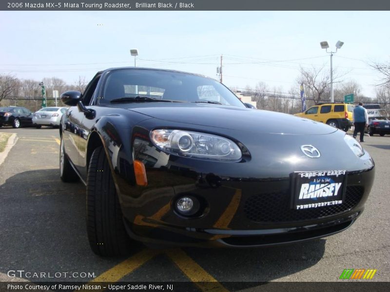 Brilliant Black / Black 2006 Mazda MX-5 Miata Touring Roadster