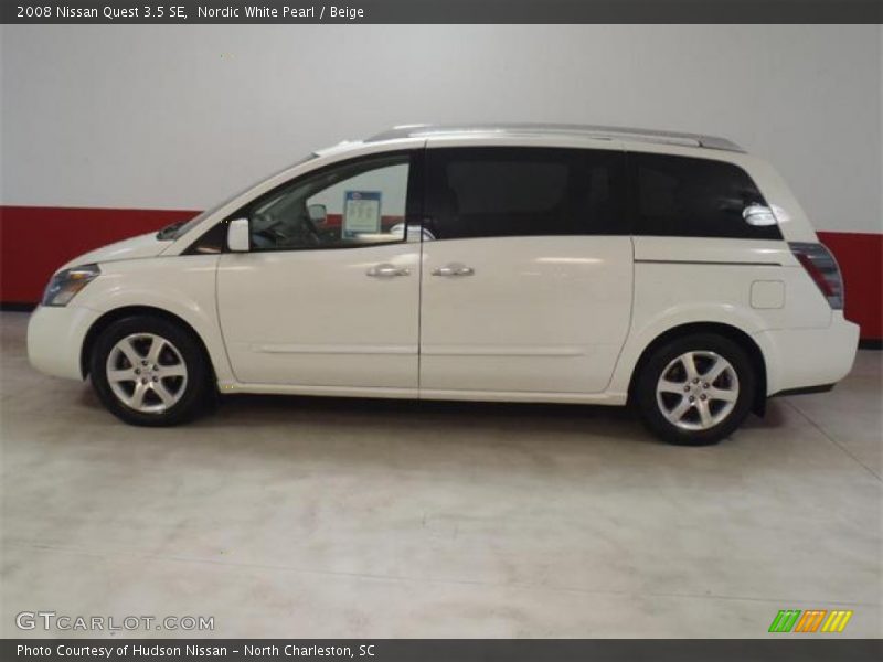 Nordic White Pearl / Beige 2008 Nissan Quest 3.5 SE