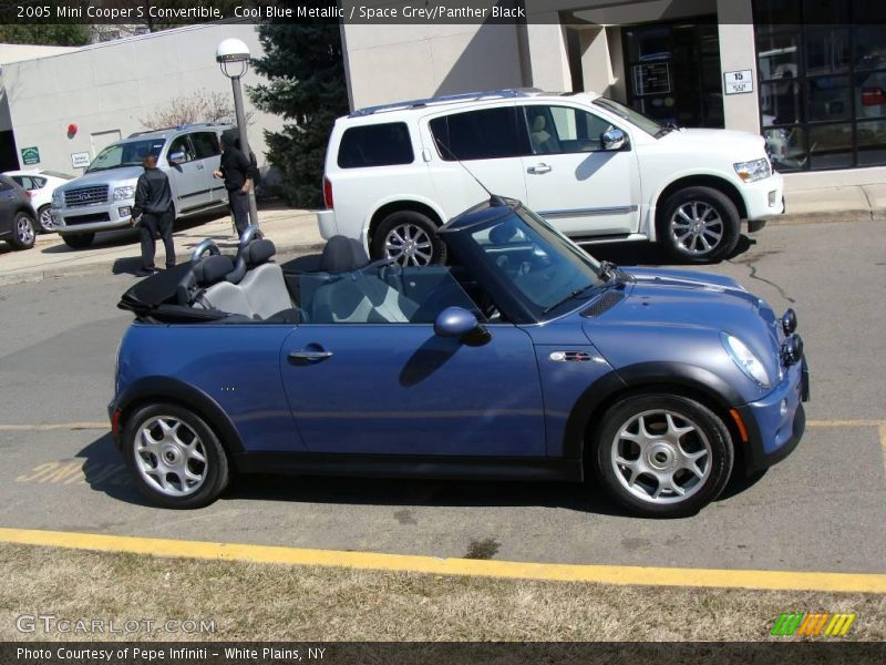 Cool Blue Metallic / Space Grey/Panther Black 2005 Mini Cooper S Convertible