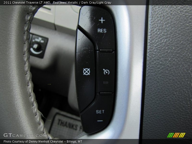 Red Jewel Metallic / Dark Gray/Light Gray 2011 Chevrolet Traverse LT AWD