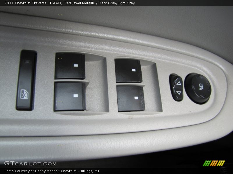 Red Jewel Metallic / Dark Gray/Light Gray 2011 Chevrolet Traverse LT AWD