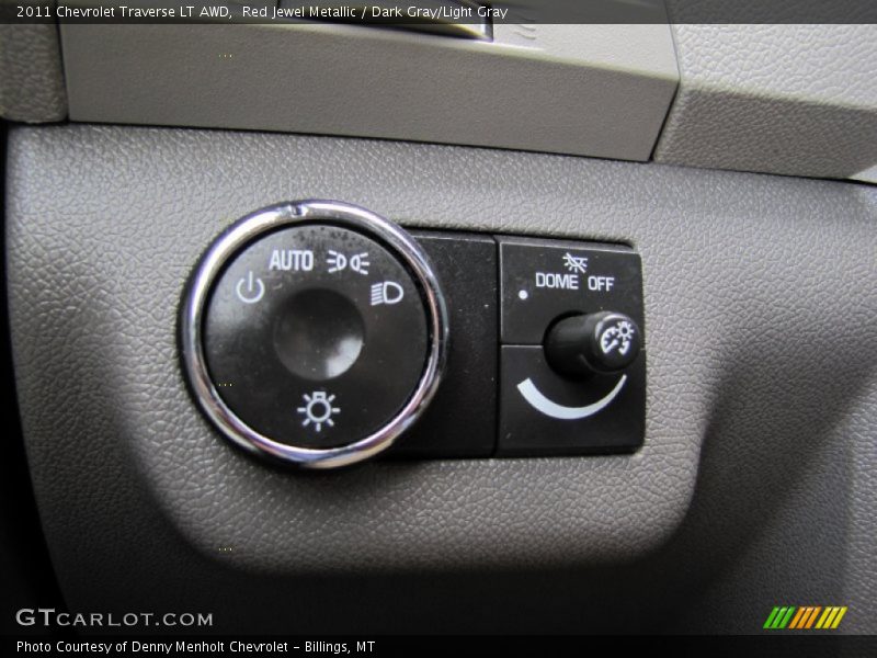 Red Jewel Metallic / Dark Gray/Light Gray 2011 Chevrolet Traverse LT AWD